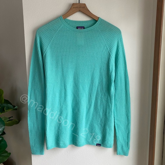 Patagonia Capilene Air Crew Medium Vjosa Green Merino Wool Blend Green M - Picture 4 of 11